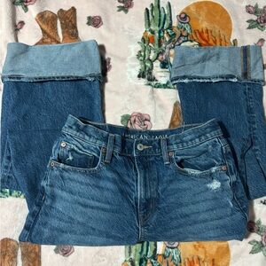 American eagle stovepipe cuffed jeans